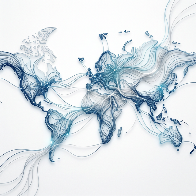 Abstract strategic AI visualization